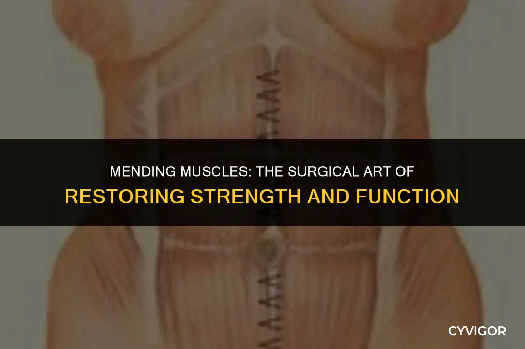 do surgeons sew muscles back together