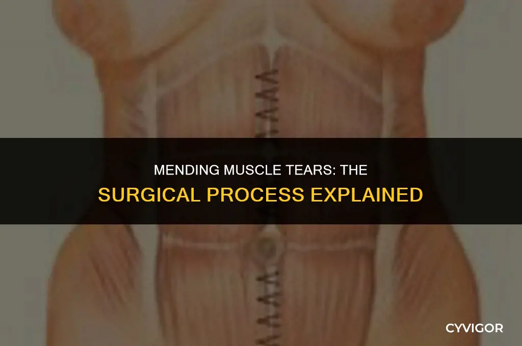 do they sew torn muscles back together