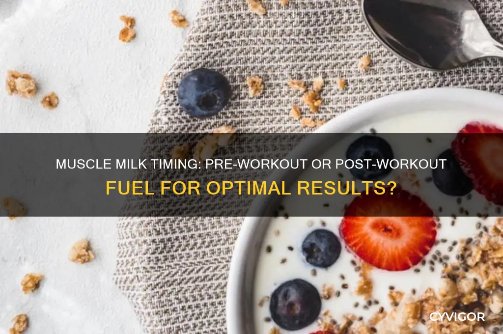 do you drink muscle milk before or after working out