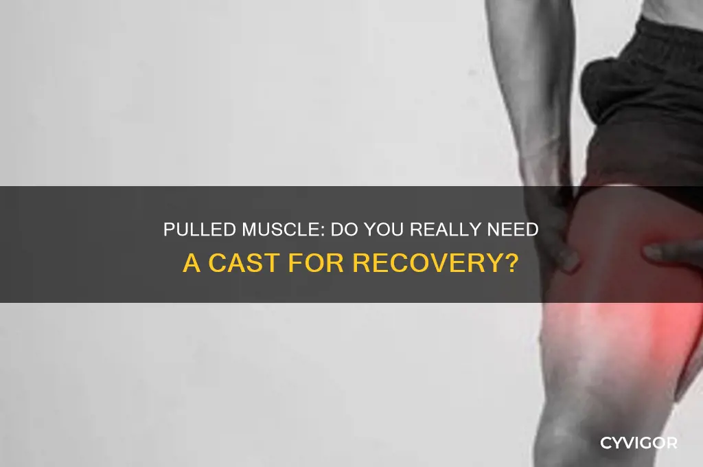 do you need a cast if you pull a muscle