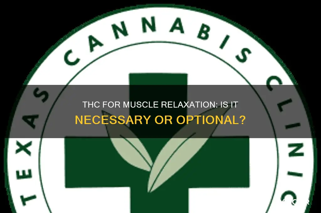 do you need thc for muscle relaxant