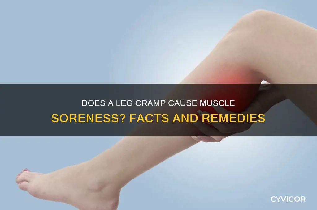 does a leh cramp make your muscle sore