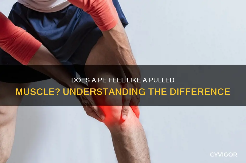 does a pe feel like a pulled muscle
