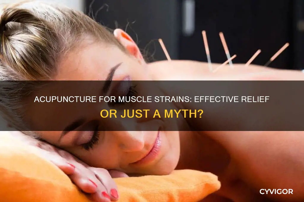 does acupuncture work for muscle strains