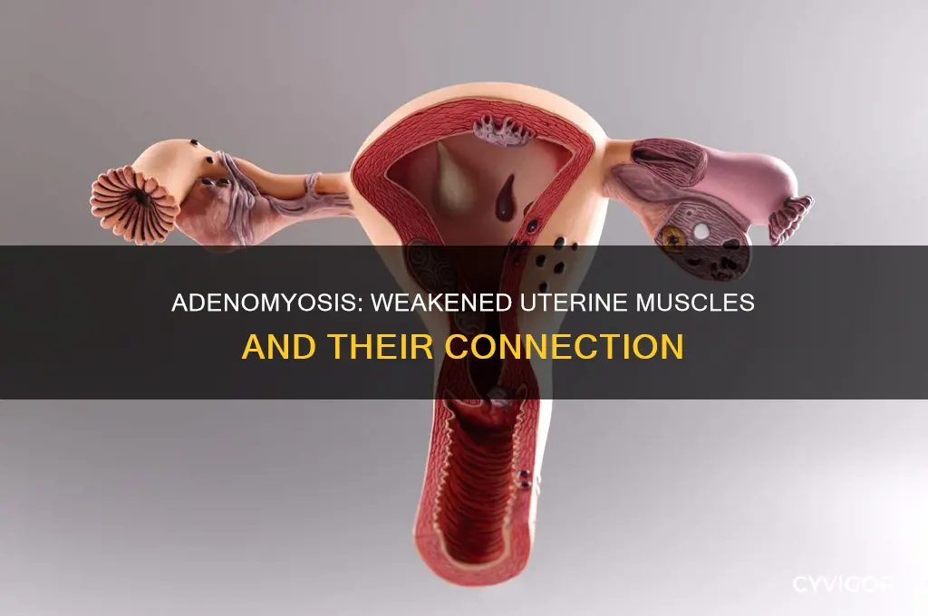 does adenomyosis cause the uterine muscle no weakness