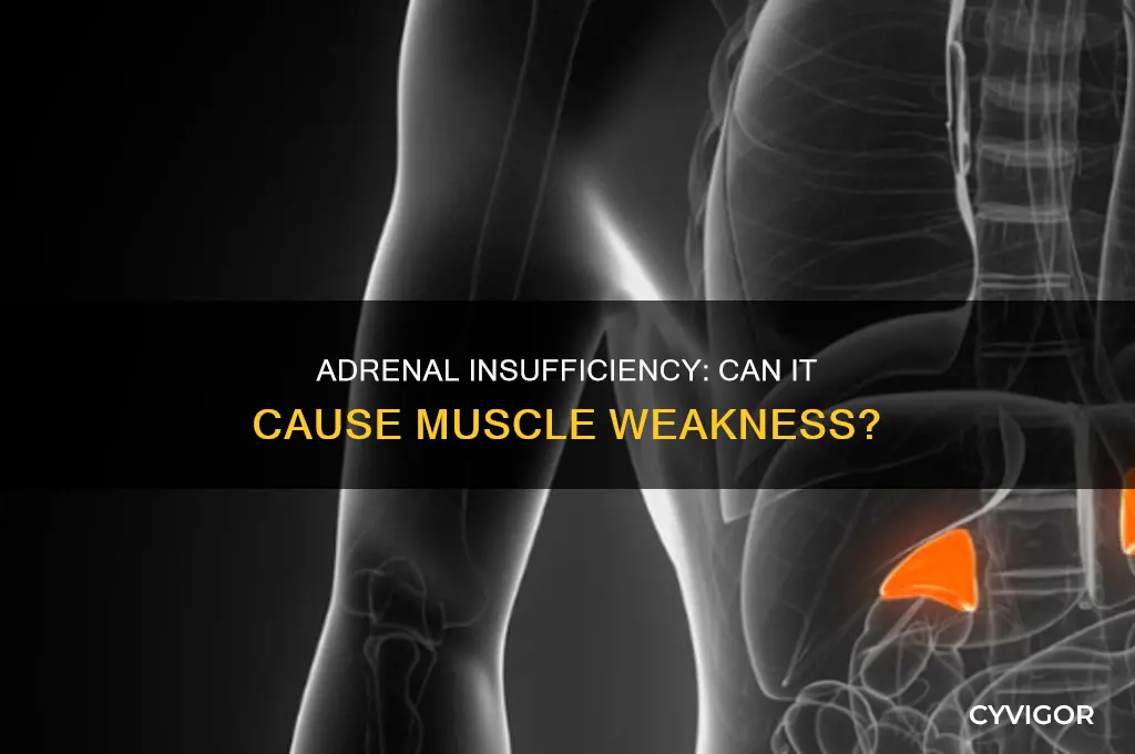 does adtenal insufficiency cause muscle weakness