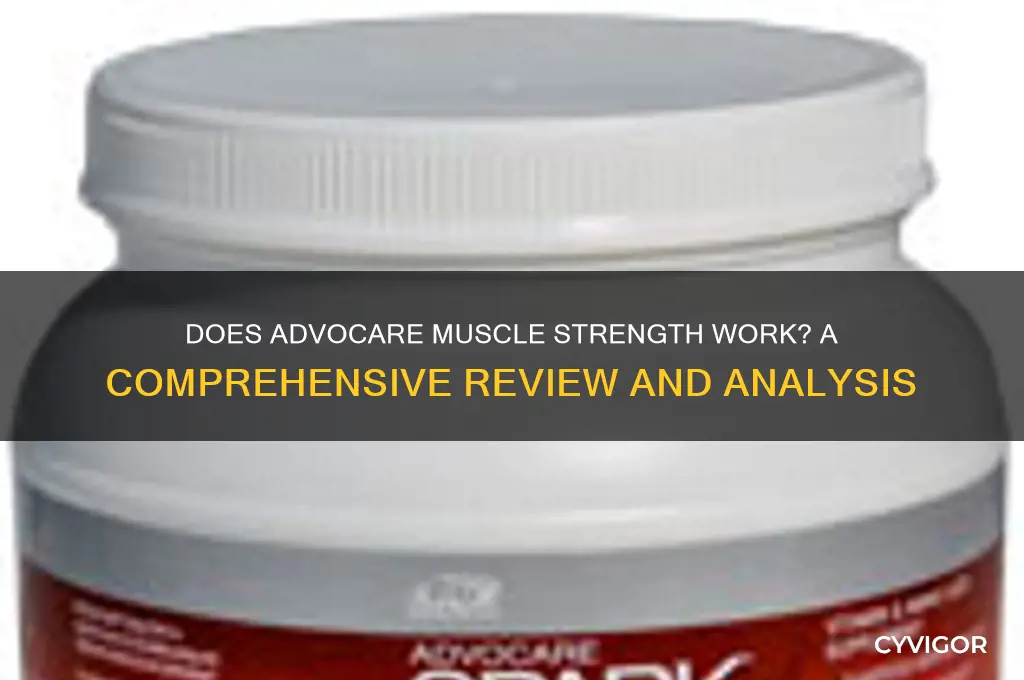 does advocare muscle strength work