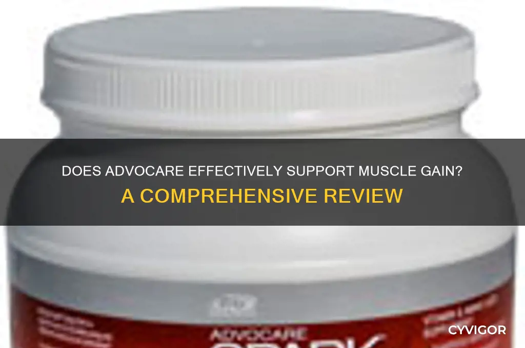does advocare work for gaining muscle