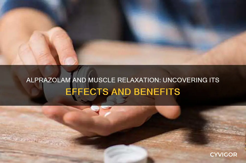 does alprazolam relax muscles