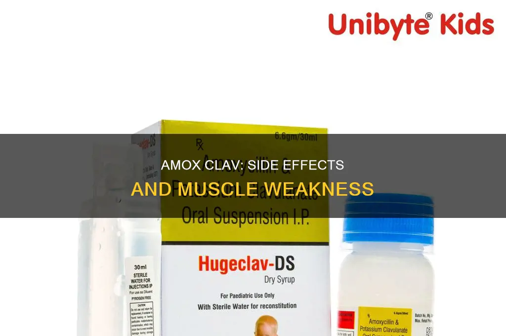 does amox clav cause muscle weakness