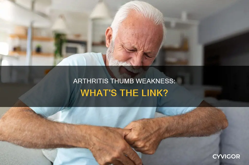 does arthritis cause muscle weakness in thumb