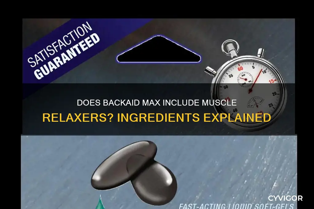 does backaid max contain muscle relaxers
