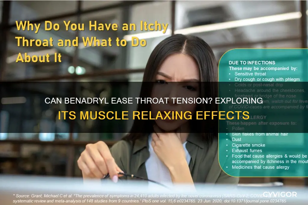 does benadryl relax throat muscles