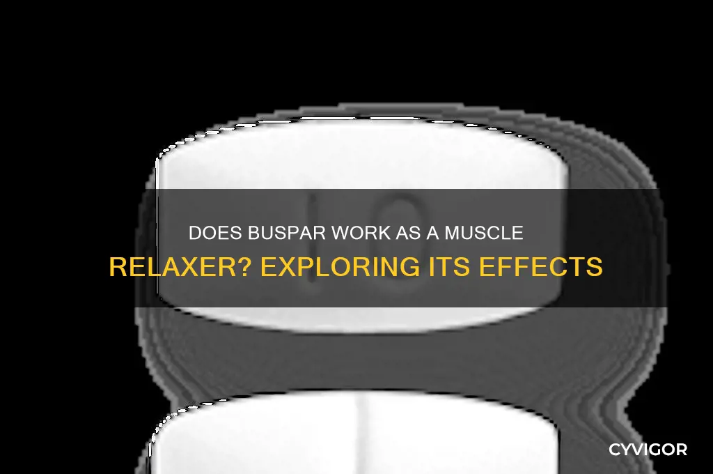 does buspar work as a muscle relaxer