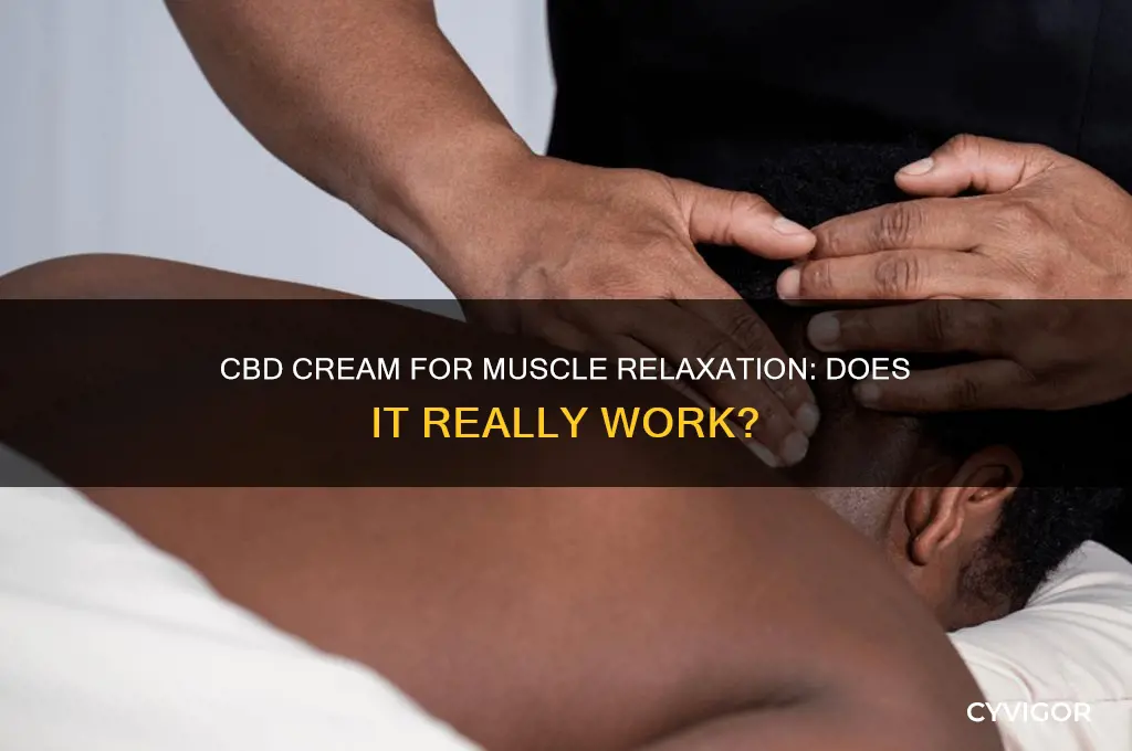 does cbd cream relax muscles