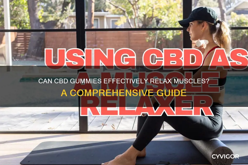 does cbd gummies relax muscles