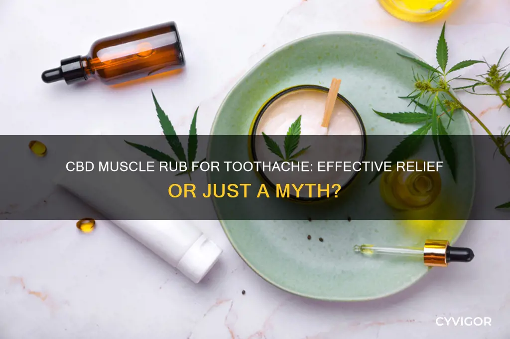 does cbd muscle rub work for toothache