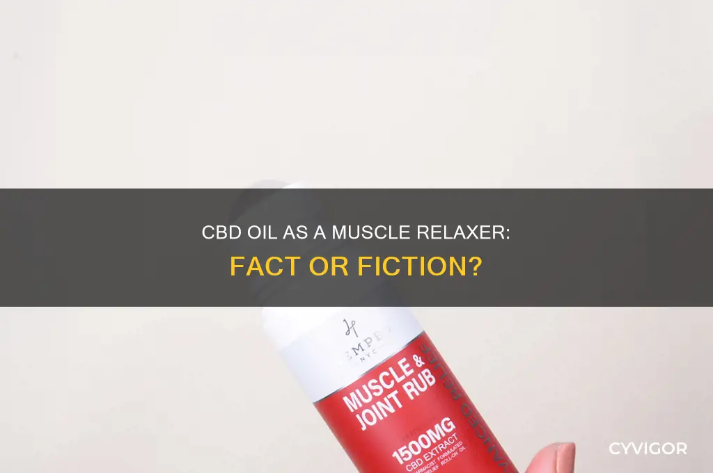 does cbd oil work as a muscle relaxer