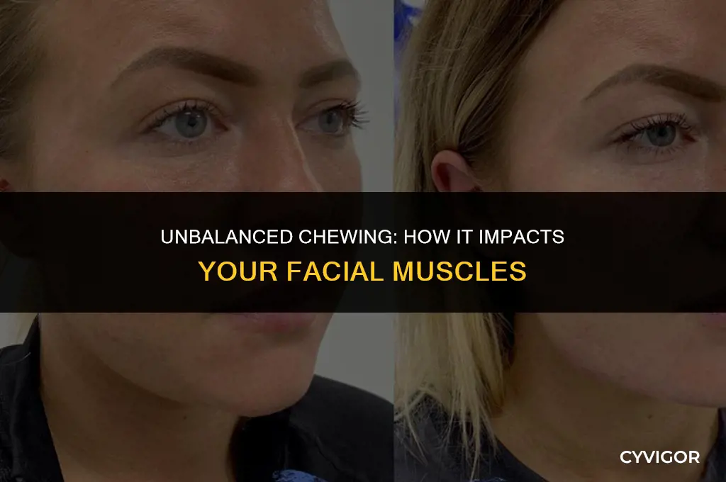 does chewing on one side affect the other side muscles