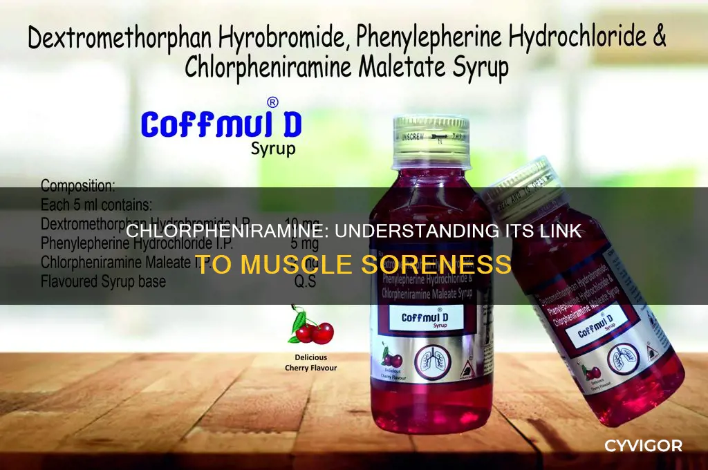 does chlorpheniramine cause muscle soreness