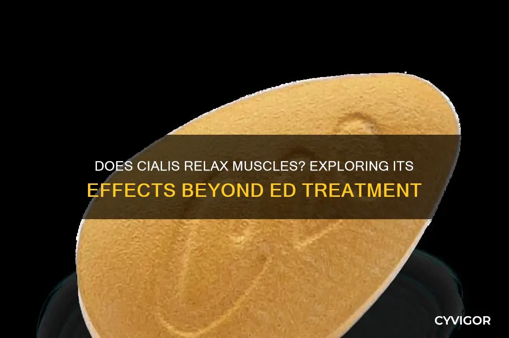 does cialis relax muscles