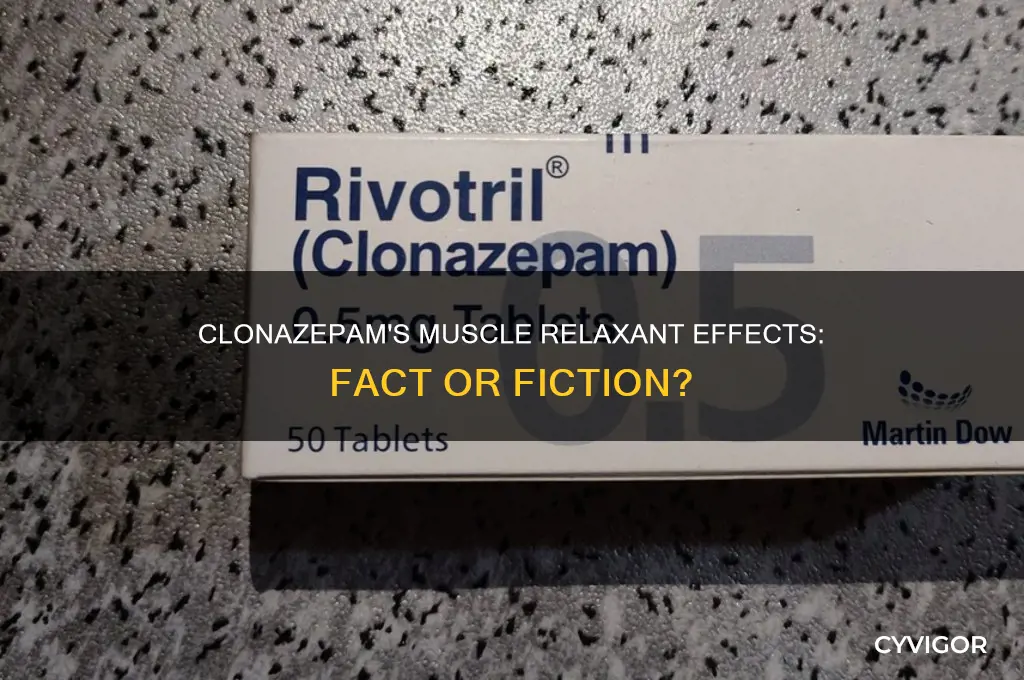 does clonazepam have muscle relaxant properties