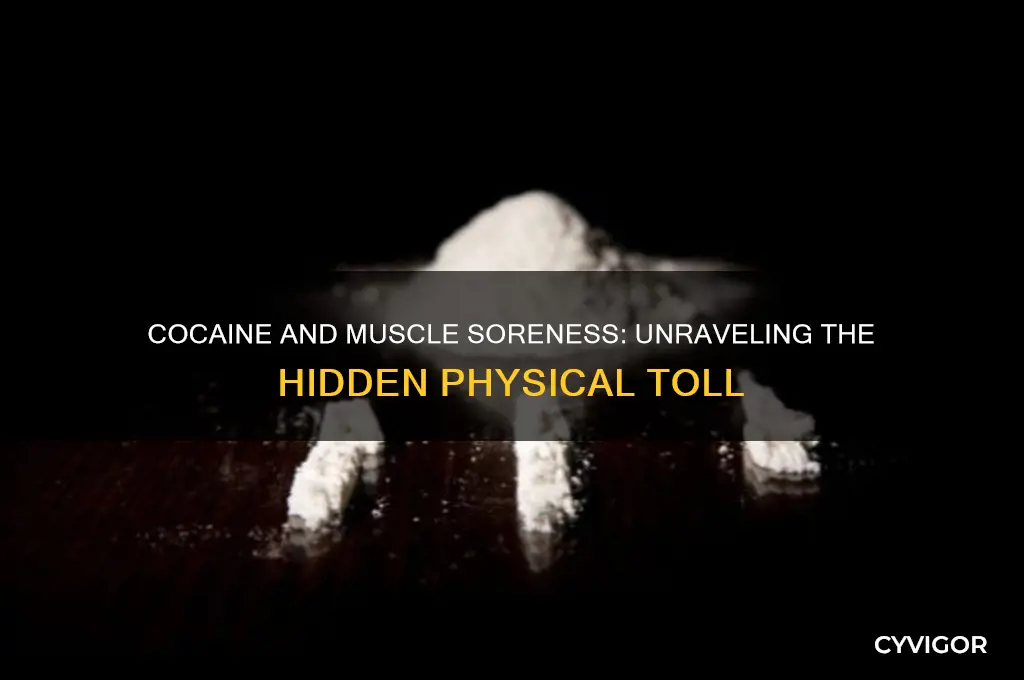 does cocaine make your muscles sore