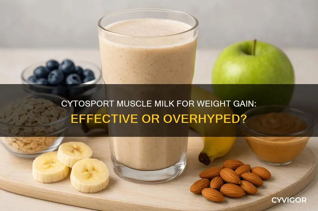 does cytosport muscle milk help gain weight