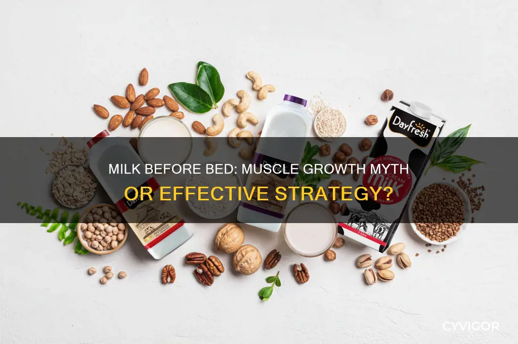 does drinking milk before bed grow muscle