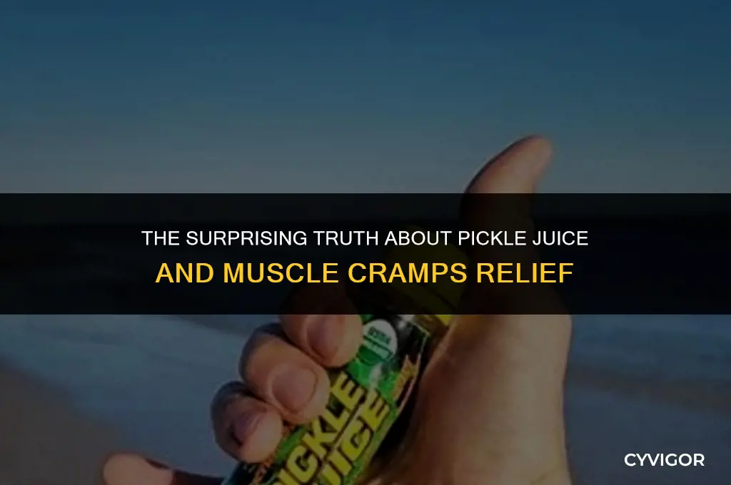 does drinking pilckle juice relieve muscle cramps