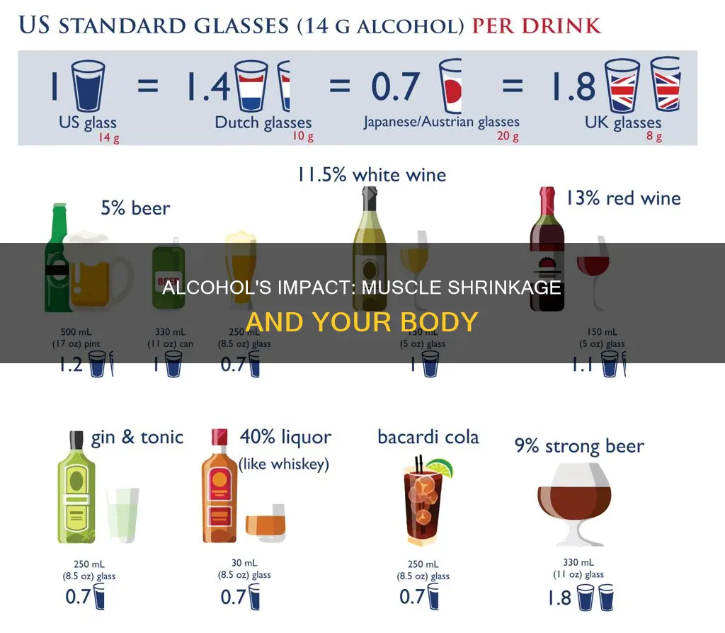 does drinking shrink your muscles