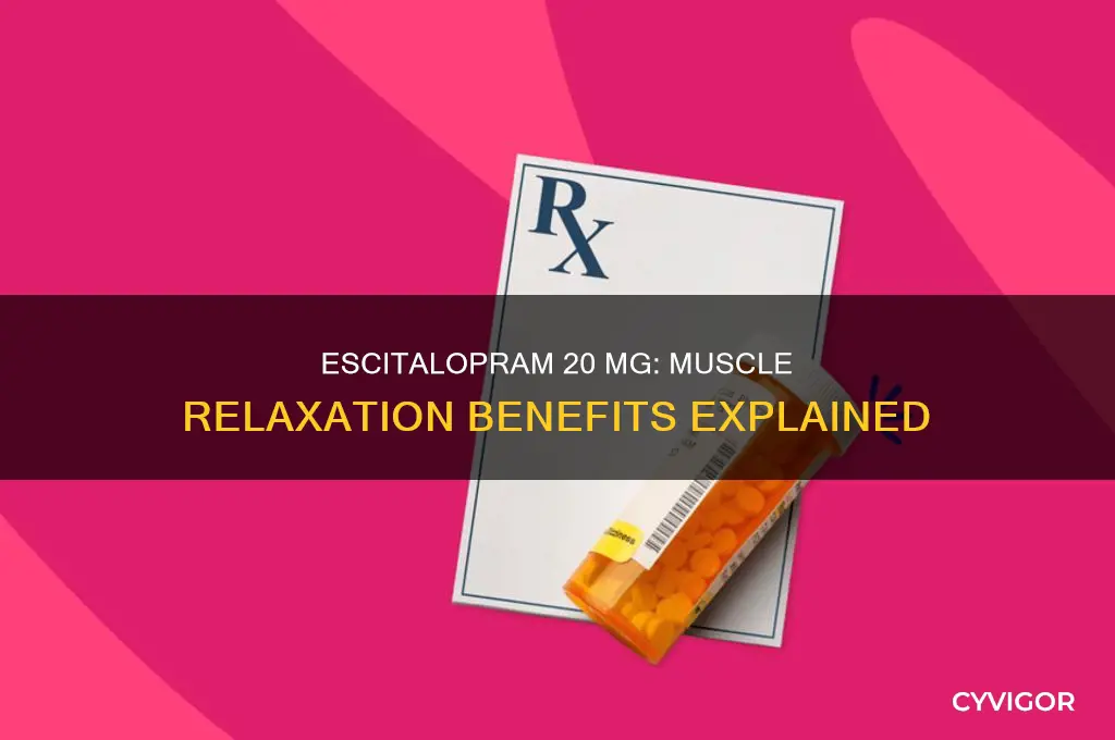 does escitalopram 20 mg relax muscles