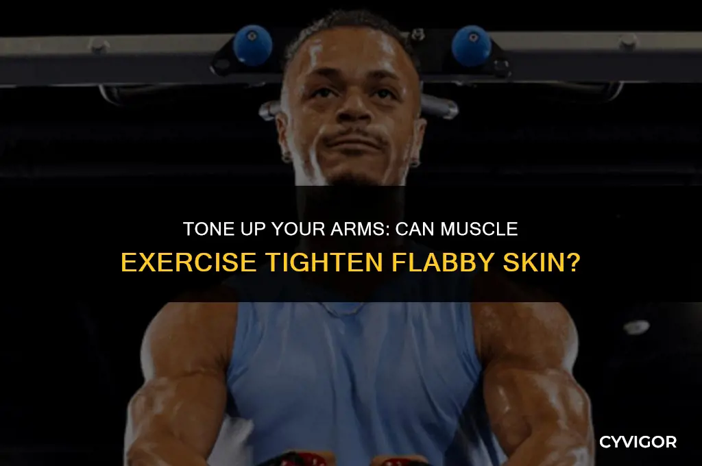 does flabby arm skin get tighter with arm muscle exercise