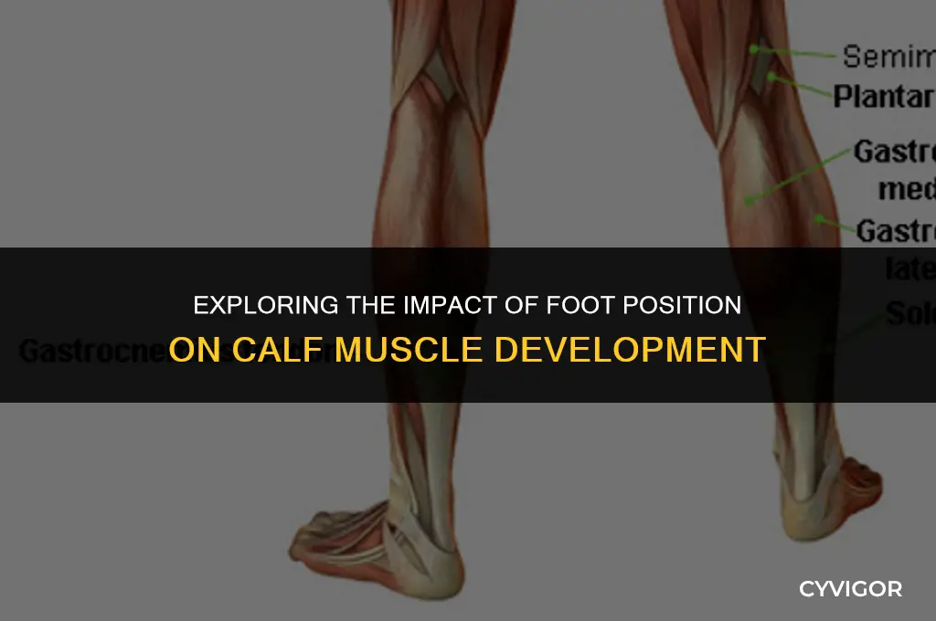 does foot position affect calf muscle