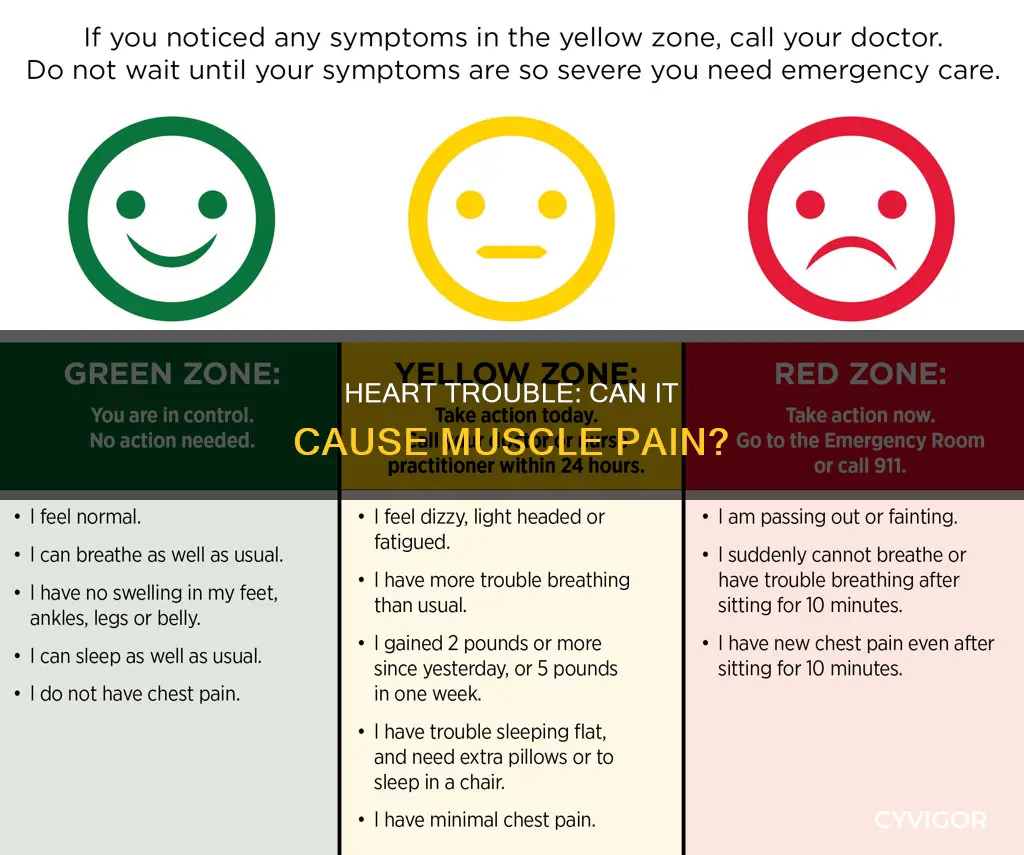 does heart trouble cause general muscle pain