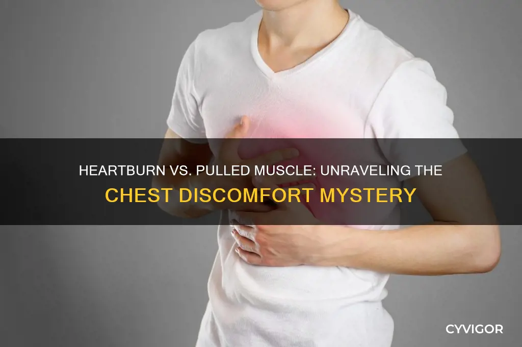 does heartburn feel like a pulled muscle