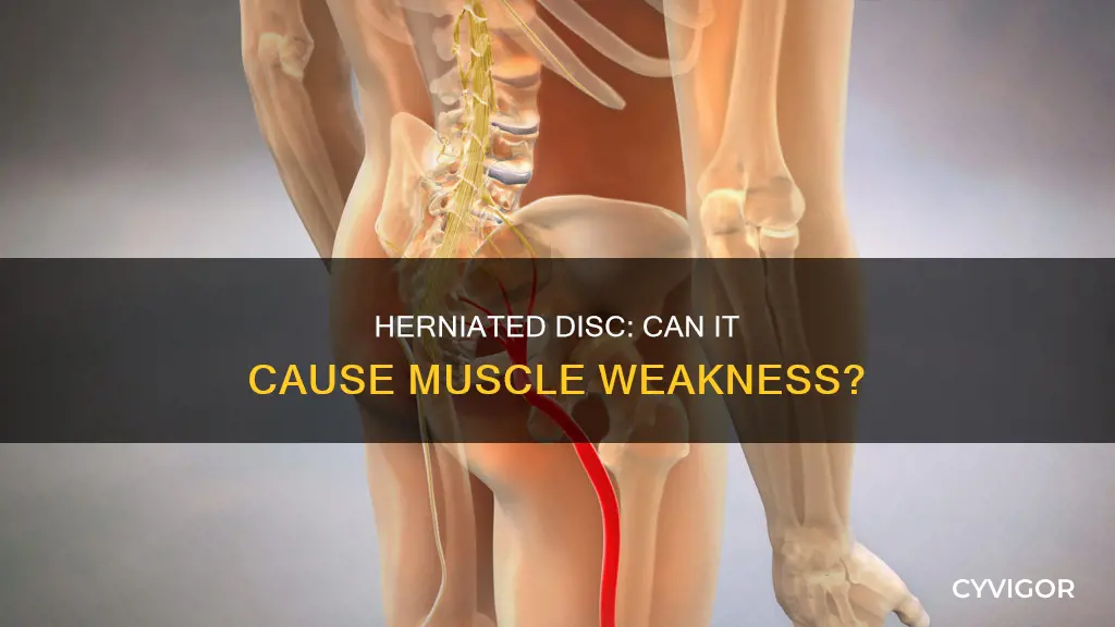 does herniated disc cause muscle weakness