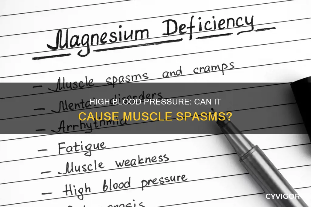 does high blood pressure cause muscle spasms