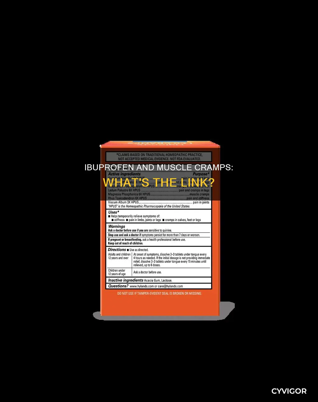 does ibuprofen cause muscle cramps