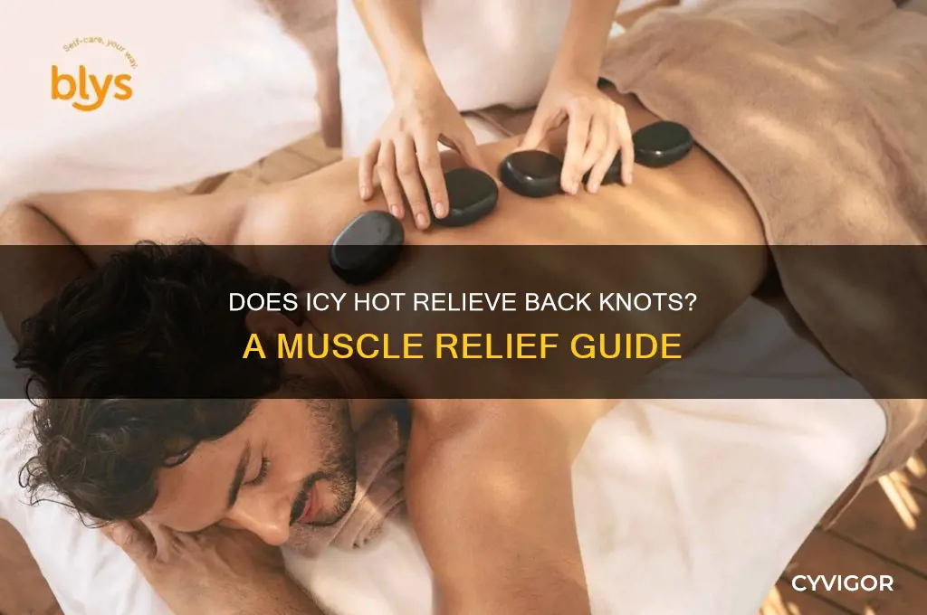 does icy hot work on knotted muscles in hte back