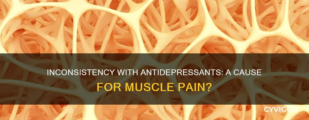 does inconsistency with anti-depressants cause muscle pain