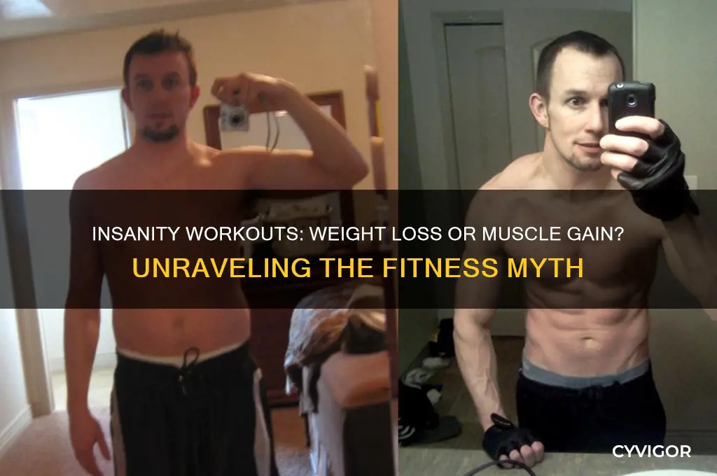 does insanity make you lose weight or gain muscle