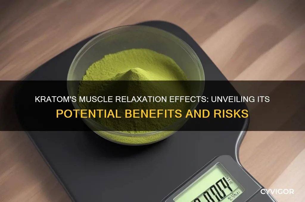 does kratom relax muscles