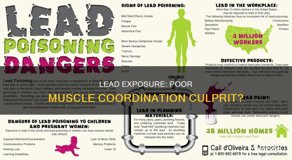 does lead exposure cause poor muscle coordination