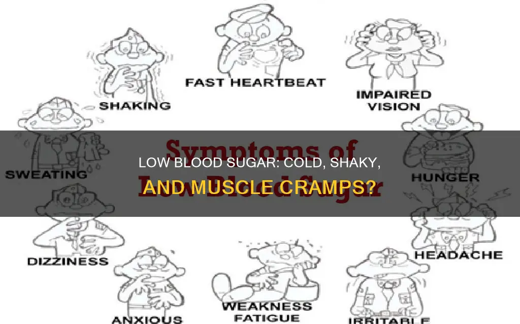 does low blood sugar cause coldness shaky and muscle cramps