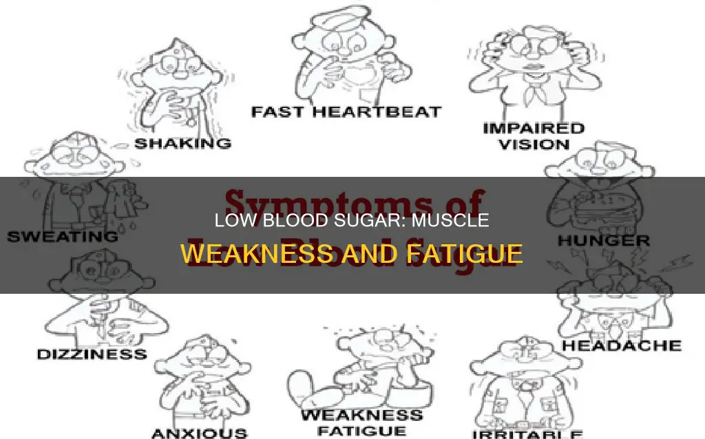 does low blood sugar cause muscle weakness