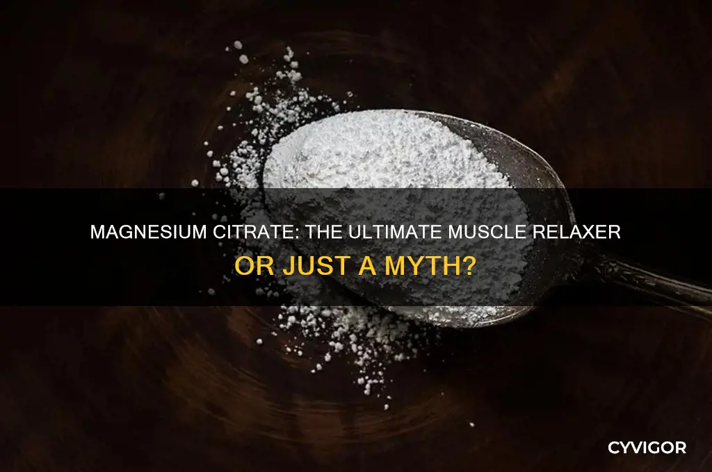 does magnesium citrate relax muscles