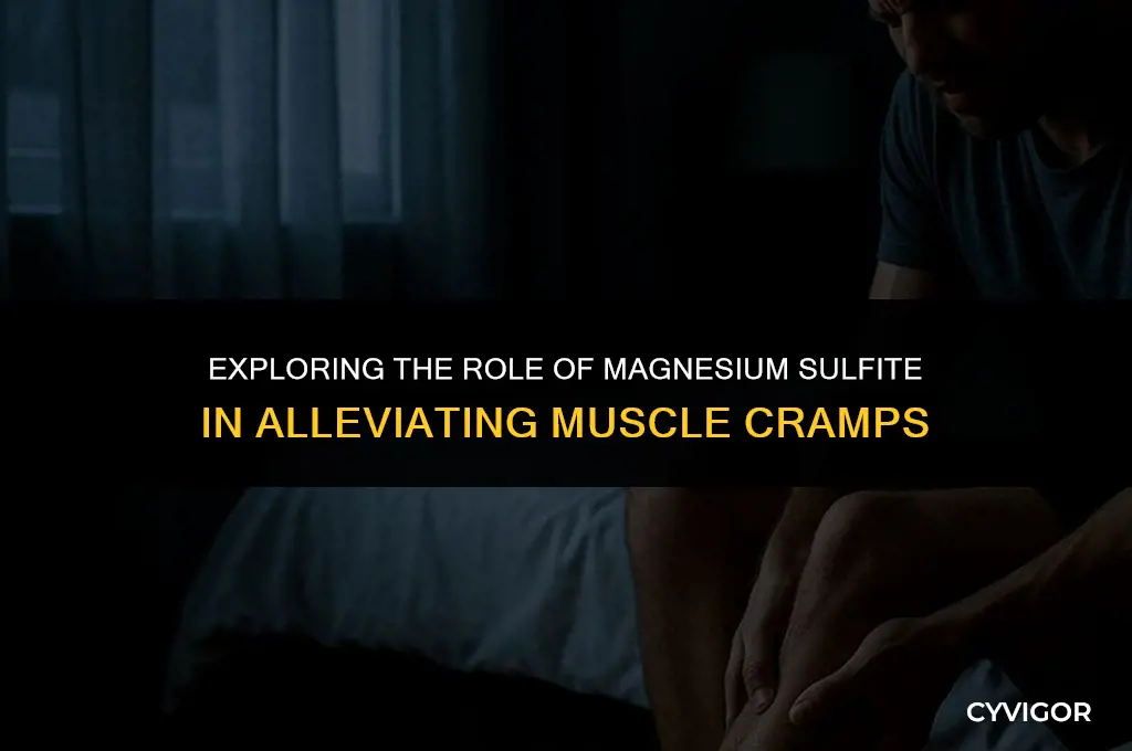 does magnesium sulfite stop muscle cramps
