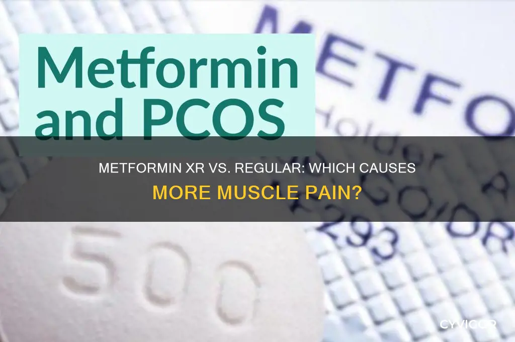 does metformin xr create more muscle pain then regular metformin