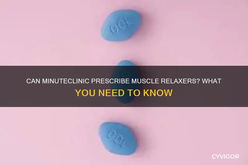 does minuteclinic prescribe muscle relaxers